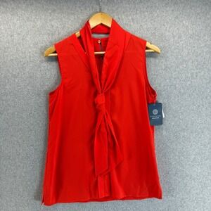 Doncaster Collection Pumpkin Orange Sleeveless Blouse Tank Womens Size‎ 2 NWT